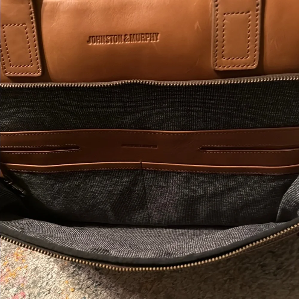 Johnston & Murphy Brown Leather Briefcase